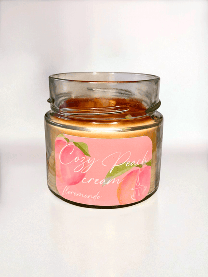 Cozy Peach Cream Szójagyertya